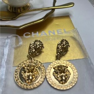 Gold Baroque Drop Earrings